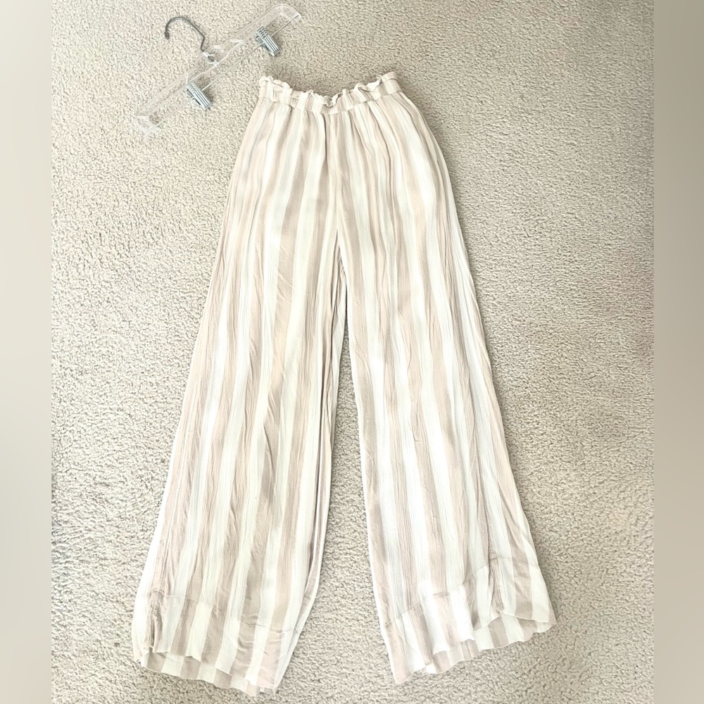 American eagle palazzo pants, white and beige, size XS